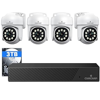 500万画素 防犯カメラ 4台セット 有線 3TB 大容量 スマホ アプリ 防水 Amazon.co.jp: 【防犯カメラ 有線·500万画素】 CAMCAMP 有線接続